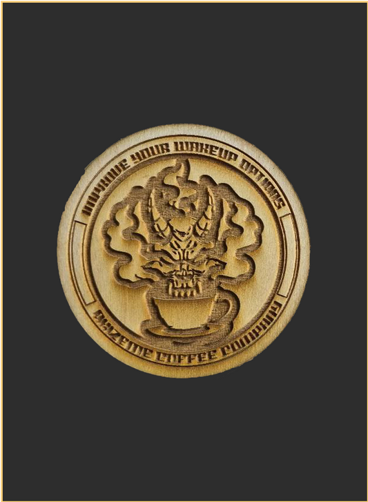 Okizeme Coffee wood coaster